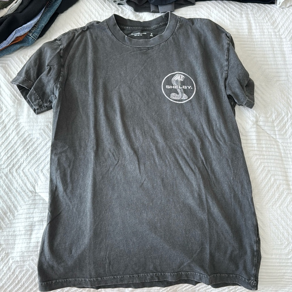 Dark Grey Abercrombie Mustang T Shirt, Size M